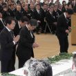 水俣病の犠牲者を追悼する「水俣病犠牲者慰霊式」＝29日、熊本県水俣市