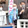 26日　熊本市で街頭演説　宣伝カー