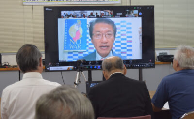 「力をあわせよう」と呼びかける田村氏＝８日、福岡市内