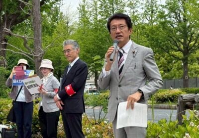 ９日　給特法改定案　全教が国会前行動