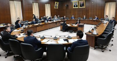 衆議院選挙制度に関する協議会。奥右から３人目は田村貴昭議員＝１１月１８日、国会内